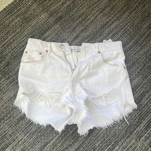 White shorts from Zara